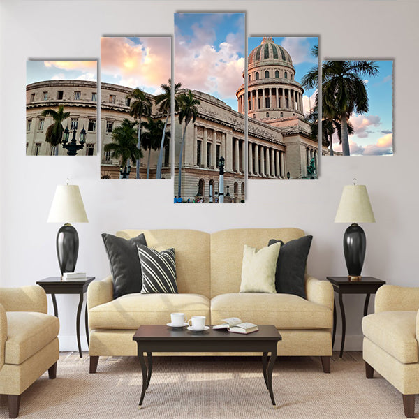 nouveau building with its distinctive dome Multi panel canvas wall art
