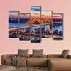 Memphis, Tennessee, USA at Hernando de Soto Bridge multi panel canvas wall art