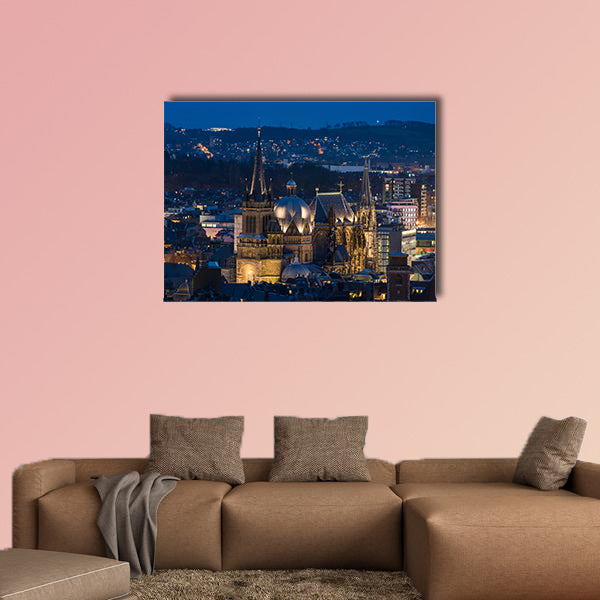 Most Beautiful View of Aachen, Germany multi panel canvas wall art