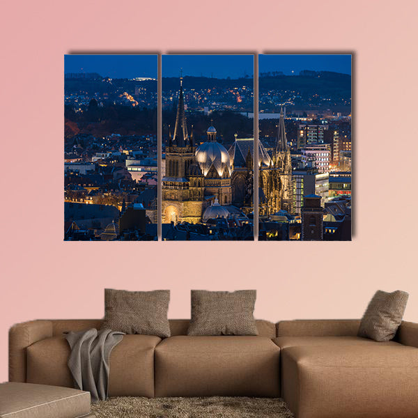Most Beautiful View of Aachen, Germany multi panel canvas wall art