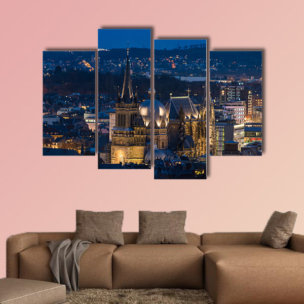 Most Beautiful View of Aachen, Germany multi panel canvas wall art