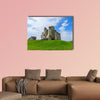 Ruins of medieval Mirow castle in spring time, Poland multi panel canvas wall art