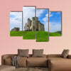 Ruins of medieval Mirow castle in spring time, Poland multi panel canvas wall art