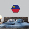 Liechtenstein national flag hexagonal canvas wall art