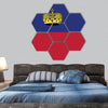 Liechtenstein national flag hexagonal canvas wall art