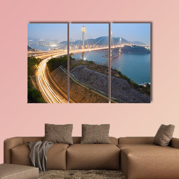 Ting Kau Bridge in Hong Kong multi panel canvas wall art