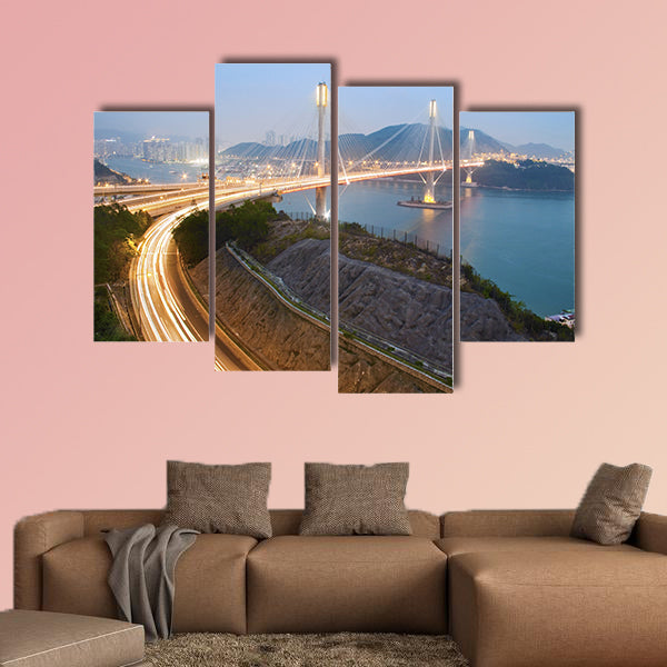 Ting Kau Bridge in Hong Kong multi panel canvas wall art