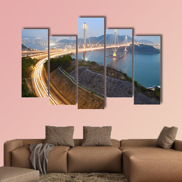 Ting Kau Bridge in Hong Kong multi panel canvas wall art