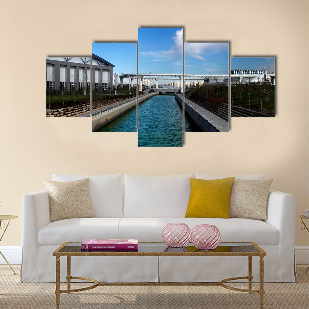 Part of the sport complex with Monorail was built for Asian indoor games and martial arts Multi panel canvas wall art