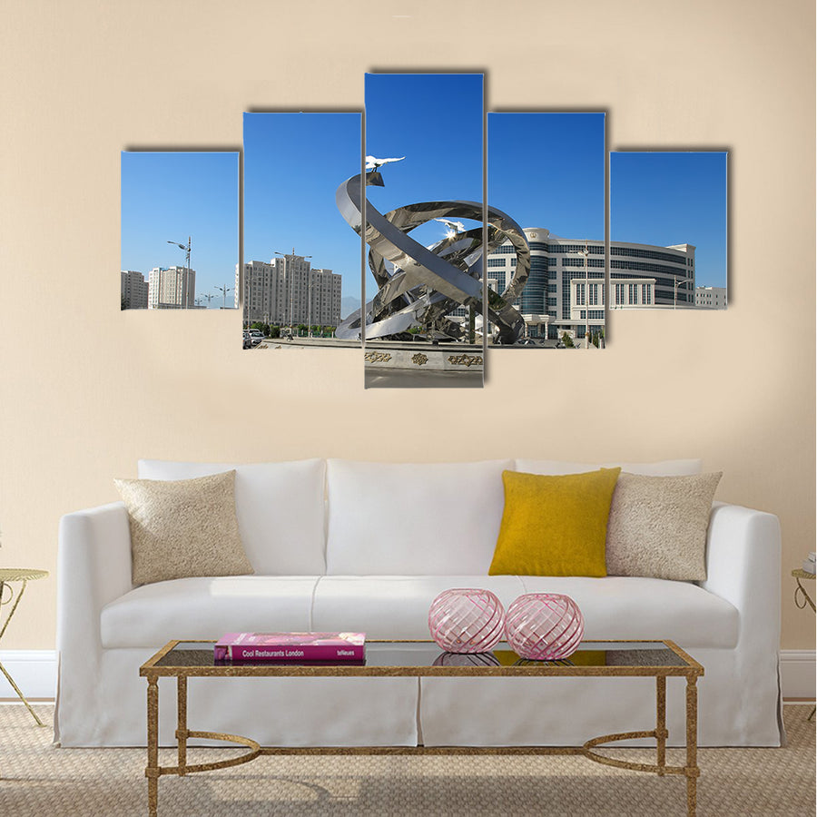 Modern architecture of Ashgabat capital of Turkmenistan Multi panel canvas wall art