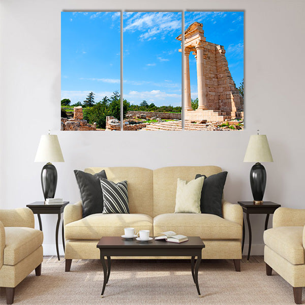 Ruins of the Sanctuary of Apollo Hylates Multi Panel Canvas Wall Art