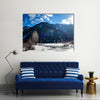 Winter in mountains and Star effect of the sun in Tian Shan, Almaty, Kazakhstan Multi Panel Canvas Wall Art