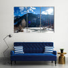 Winter in mountains and Star effect of the sun in Tian Shan, Almaty, Kazakhstan Multi Panel Canvas Wall Art