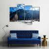 Winter in mountains and Star effect of the sun in Tian Shan, Almaty, Kazakhstan Multi Panel Canvas Wall Art