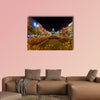 Night Prague, Czech Republic multi panel canvas wall art