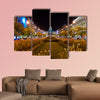 Night Prague, Czech Republic multi panel canvas wall art