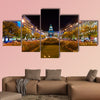 Night Prague, Czech Republic multi panel canvas wall art