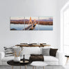 Aerial photo of the Megyeri-bridge over the Danube river Panoramic canvas Wall Art