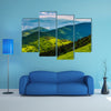 Mountainous landscape with forested hills multi panel canvas wall art