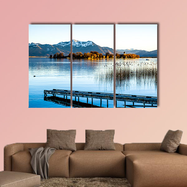 Famous chiemsee lake in Bavaria multi panel canvas wall art