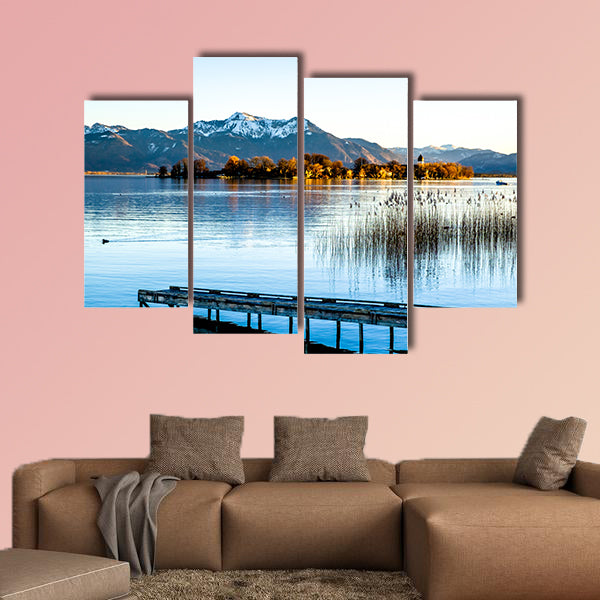 Famous chiemsee lake in Bavaria multi panel canvas wall art