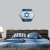 Flag  of Israel hexagonal canvas wall art