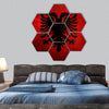 Albania flag hexagonal canvas wall art