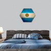 Argentina Flag hexagonal canvas wall art