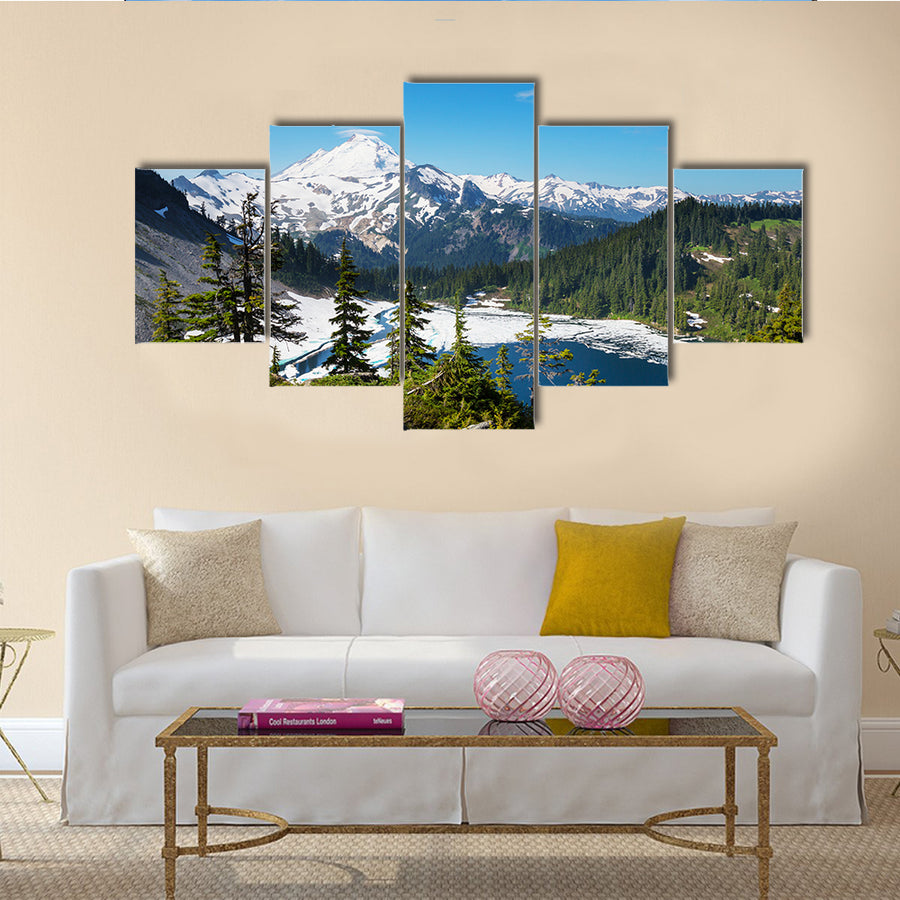 beautiful view of Mt. Baker recreation area, Washington, USA Multi Panel Canvas Wall Art