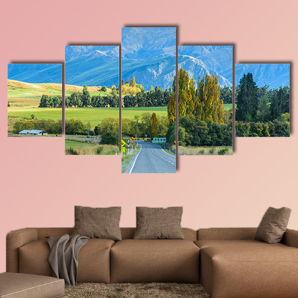 Road to South New Zealand multi panel canvas wall art