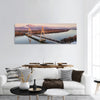 Aerial photo of the Megyeri-bridge over the Danube river Panoramic canvas Wall Art