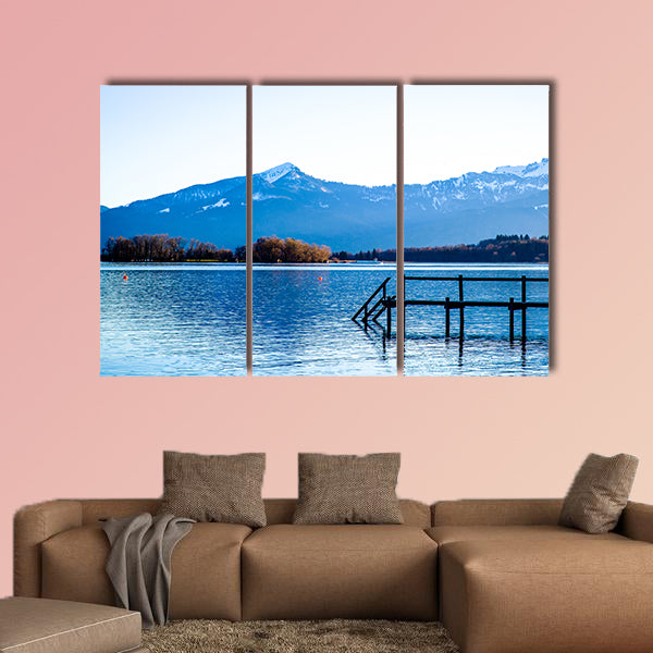 Famous chiemsee Lake in Bavaria multi panel canvas wall art