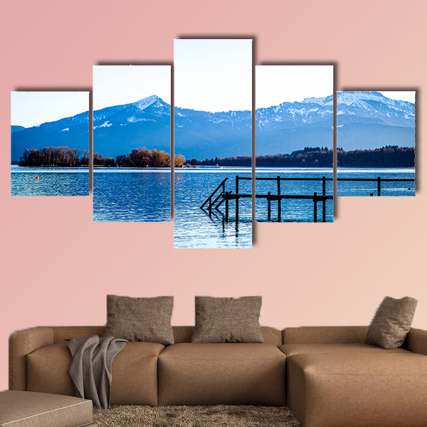 Famous chiemsee Lake in Bavaria multi panel canvas wall art