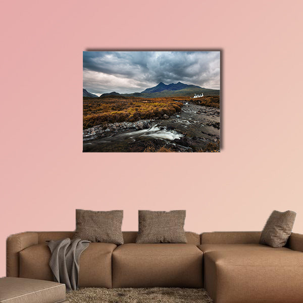 Sligachan Waterfall United Kingdom taken in 2015 multi panel canvas wall art