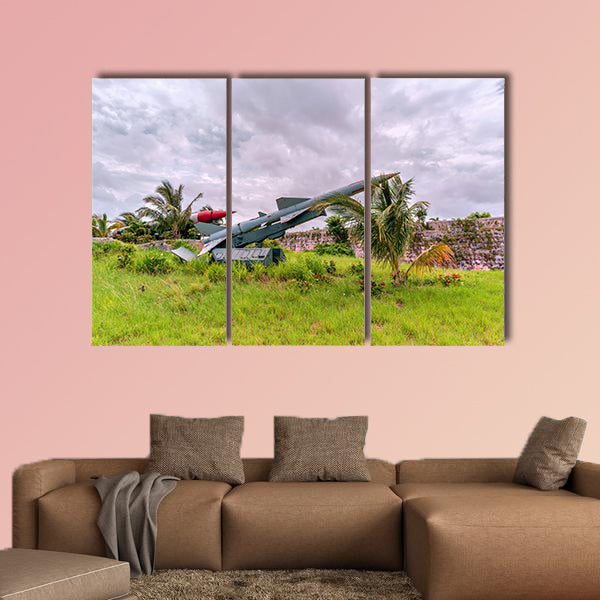 Military weapons, ballistic, anti-aircraft multi panel canvas wall art