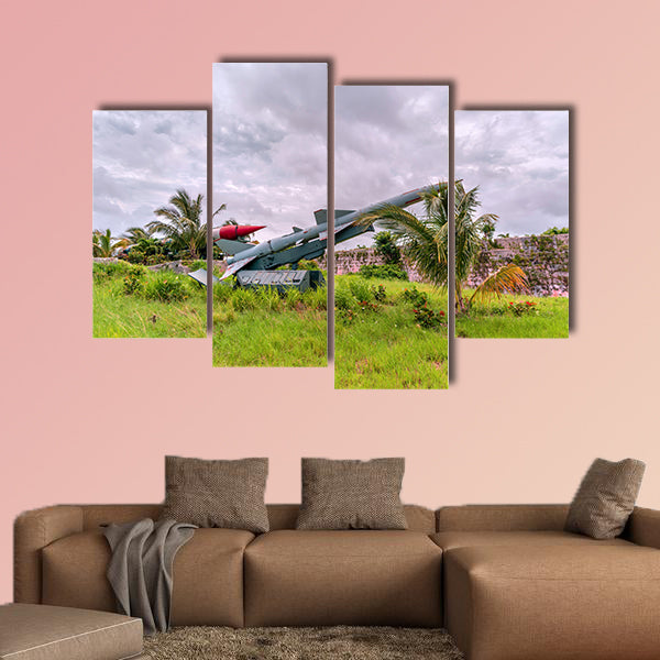 Military weapons, ballistic, anti-aircraft multi panel canvas wall art