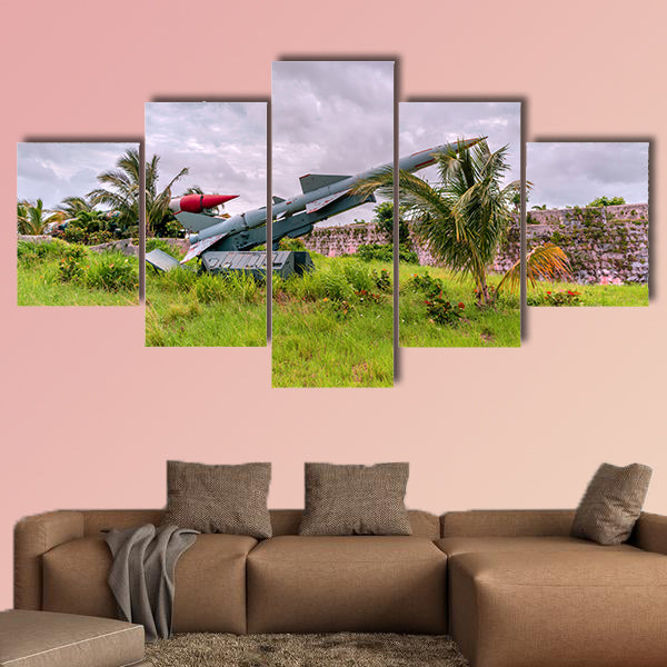 Military weapons, ballistic, anti-aircraft multi panel canvas wall art