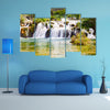 Krka Waterfall In The Croatian National Park Multi Panel Canvas Wall Art