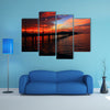 Sunset view at Marine Jetty UMS, Kota Kinabalu, Sabah, Malaysia multi panel canvas wall art