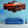 Sunset view at Marine Jetty UMS, Kota Kinabalu, Sabah, Malaysia multi panel canvas wall art