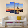 Istanbul Maiden Tower from the east in sunset Multi panel canvas wall art