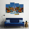 Dragon Is In The Shrine's Beliefs Religious, Thailand Multi Panel Canvas Wall Art