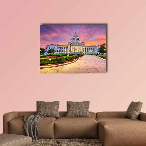The Little Rock, Arkansas, USA at the state capitol multi panel canvas wall art