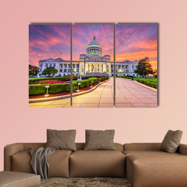 The Little Rock, Arkansas, USA at the state capitol multi panel canvas wall art
