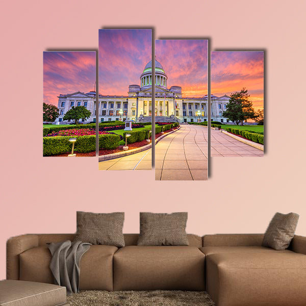 The Little Rock, Arkansas, USA at the state capitol multi panel canvas wall art