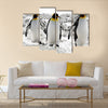 3 King Penguins in the Falkland Islands Multi Panel Canvas wall Art