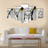 3 King Penguins in the Falkland Islands Multi Panel Canvas wall Art