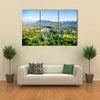 The Busy City Life of the LunagPran Laos From The Top Of The Mount Phousi Multi Panel Canvas Wall Art