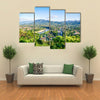 The Busy City Life of the LunagPran Laos From The Top Of The Mount Phousi Multi Panel Canvas Wall Art