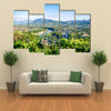 The Busy City Life of the LunagPran Laos From The Top Of The Mount Phousi Multi Panel Canvas Wall Art